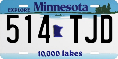 MN license plate 514TJD