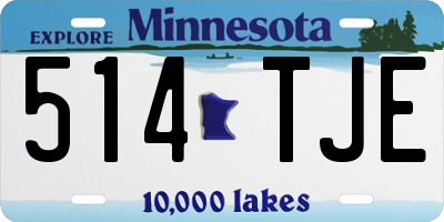 MN license plate 514TJE