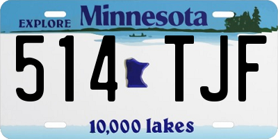 MN license plate 514TJF