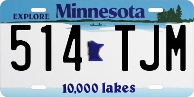 MN license plate 514TJM