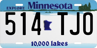 MN license plate 514TJO