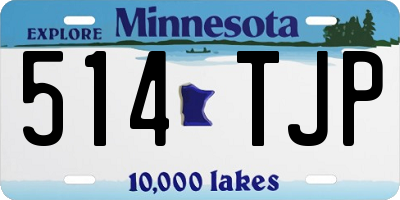 MN license plate 514TJP