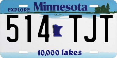 MN license plate 514TJT