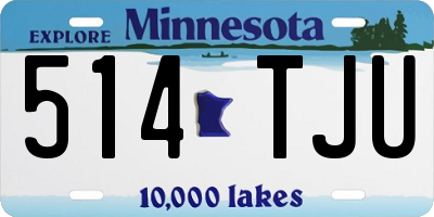 MN license plate 514TJU
