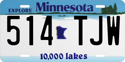 MN license plate 514TJW