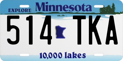MN license plate 514TKA
