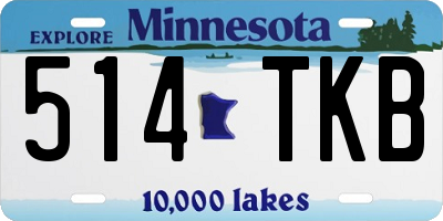 MN license plate 514TKB