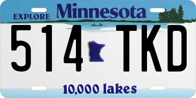 MN license plate 514TKD