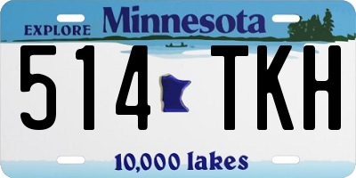 MN license plate 514TKH