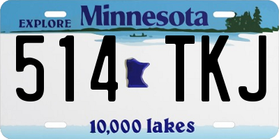 MN license plate 514TKJ