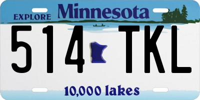 MN license plate 514TKL
