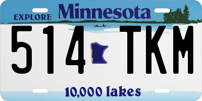 MN license plate 514TKM