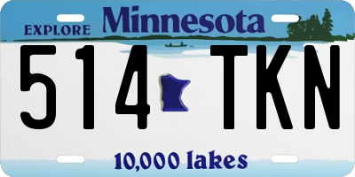 MN license plate 514TKN