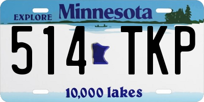 MN license plate 514TKP