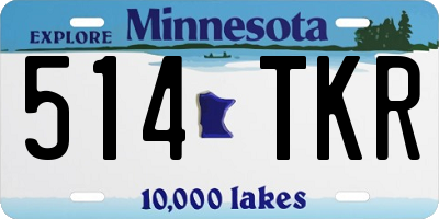 MN license plate 514TKR