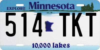MN license plate 514TKT