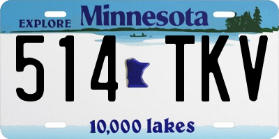 MN license plate 514TKV