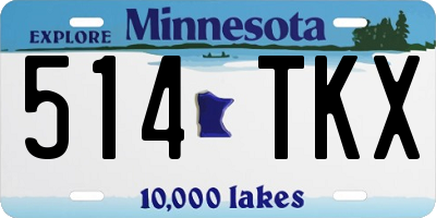 MN license plate 514TKX