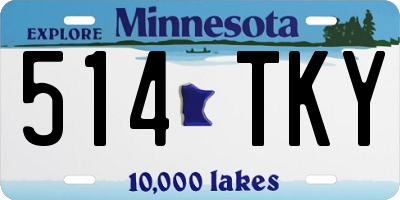 MN license plate 514TKY