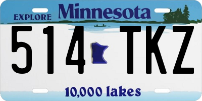 MN license plate 514TKZ