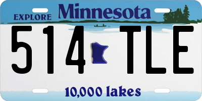 MN license plate 514TLE