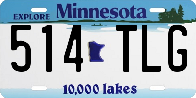 MN license plate 514TLG