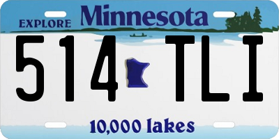 MN license plate 514TLI