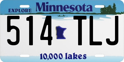 MN license plate 514TLJ