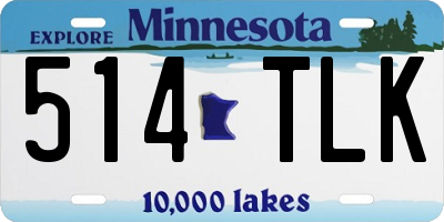 MN license plate 514TLK