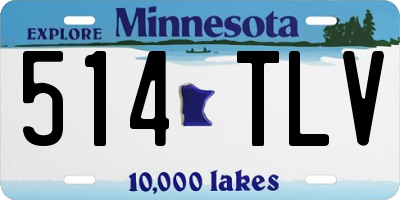 MN license plate 514TLV