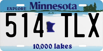MN license plate 514TLX