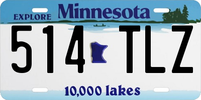 MN license plate 514TLZ