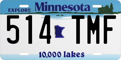 MN license plate 514TMF