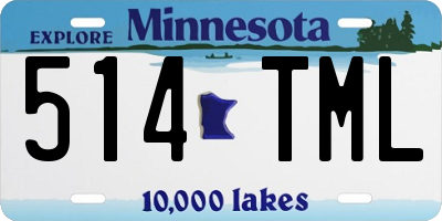 MN license plate 514TML