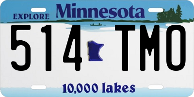 MN license plate 514TMO