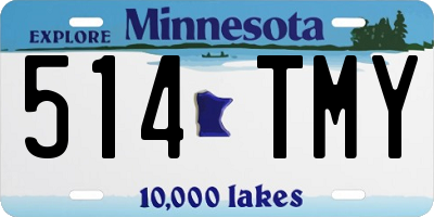 MN license plate 514TMY