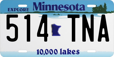 MN license plate 514TNA