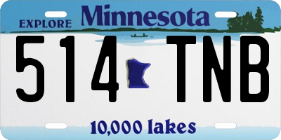 MN license plate 514TNB