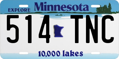 MN license plate 514TNC