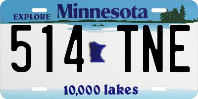 MN license plate 514TNE