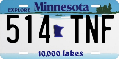 MN license plate 514TNF