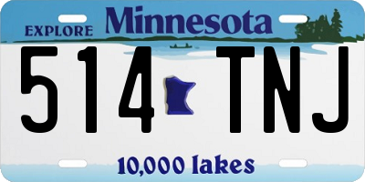 MN license plate 514TNJ