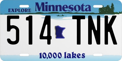 MN license plate 514TNK