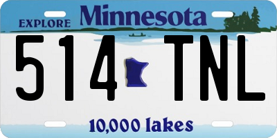 MN license plate 514TNL