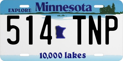MN license plate 514TNP
