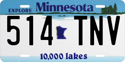 MN license plate 514TNV