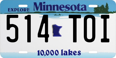 MN license plate 514TOI