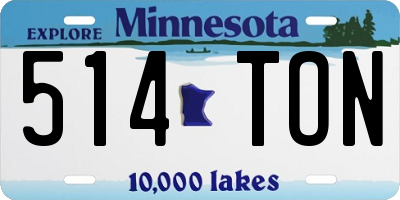 MN license plate 514TON