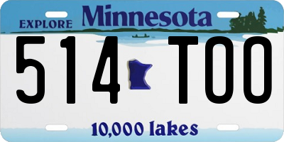 MN license plate 514TOO