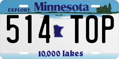 MN license plate 514TOP